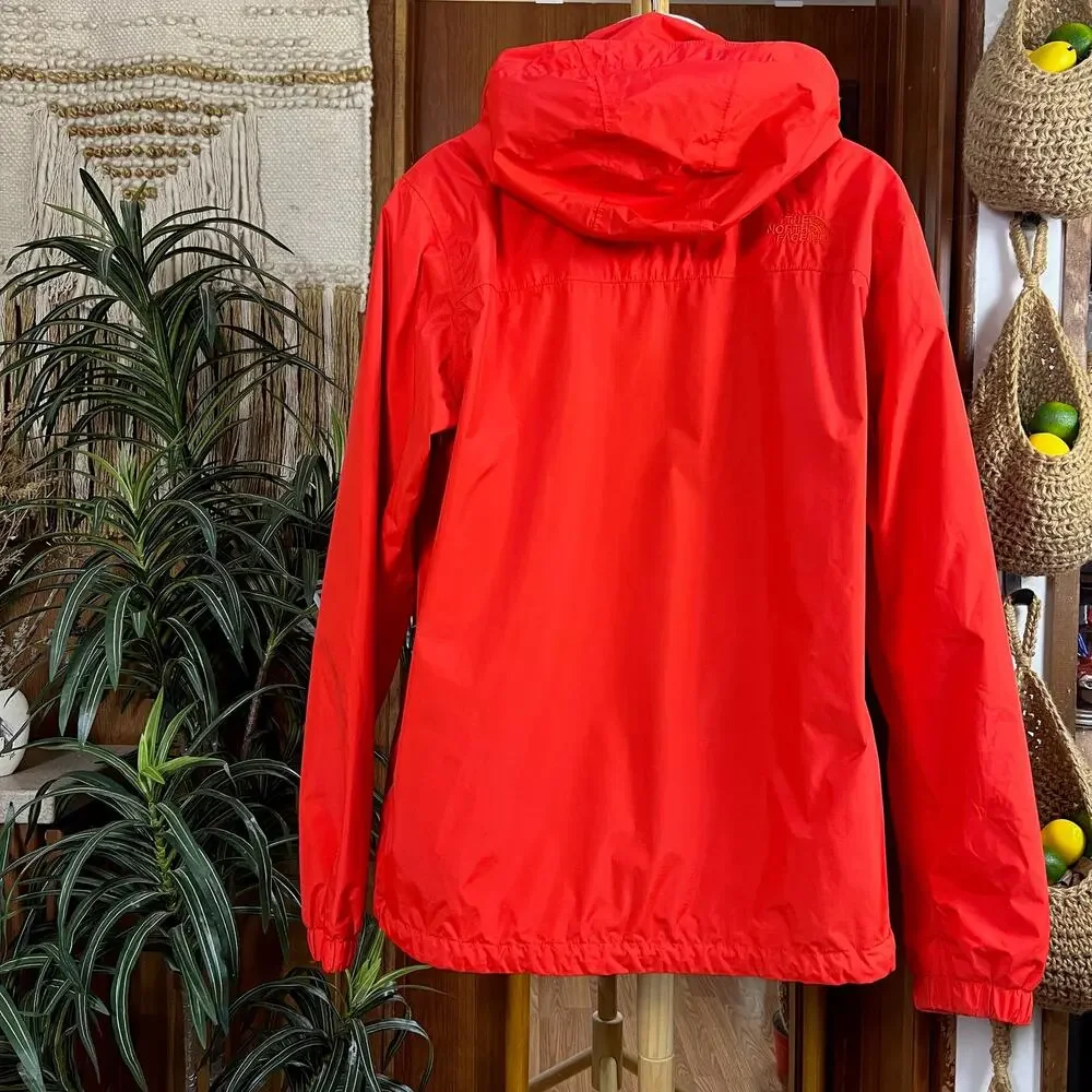 North Face DryVent Rain Jacket Mens L Red Packable Hood Waterproof Discount Tire
